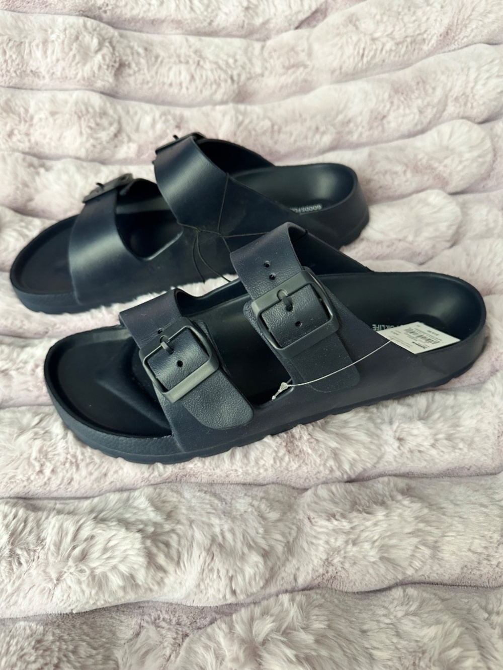 Men's 9 Sonoma GOOD FOR LIFE Blue Buckle Slides Kohl's Foam Plastic Birkenstocks